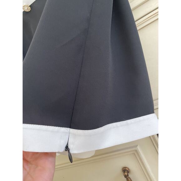 Edward Achour Paris Colorblock Sleeveless Blouse Black White Italy 36‎ US4 - Picture 8 of 11